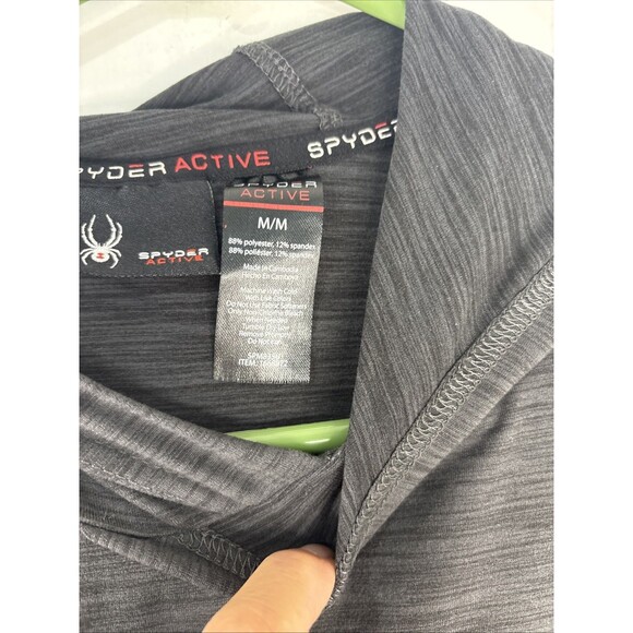 Spyder Active Men's Performance Lightweight Hoodie With Pockets Gray Medium New - Picture 6 of 11